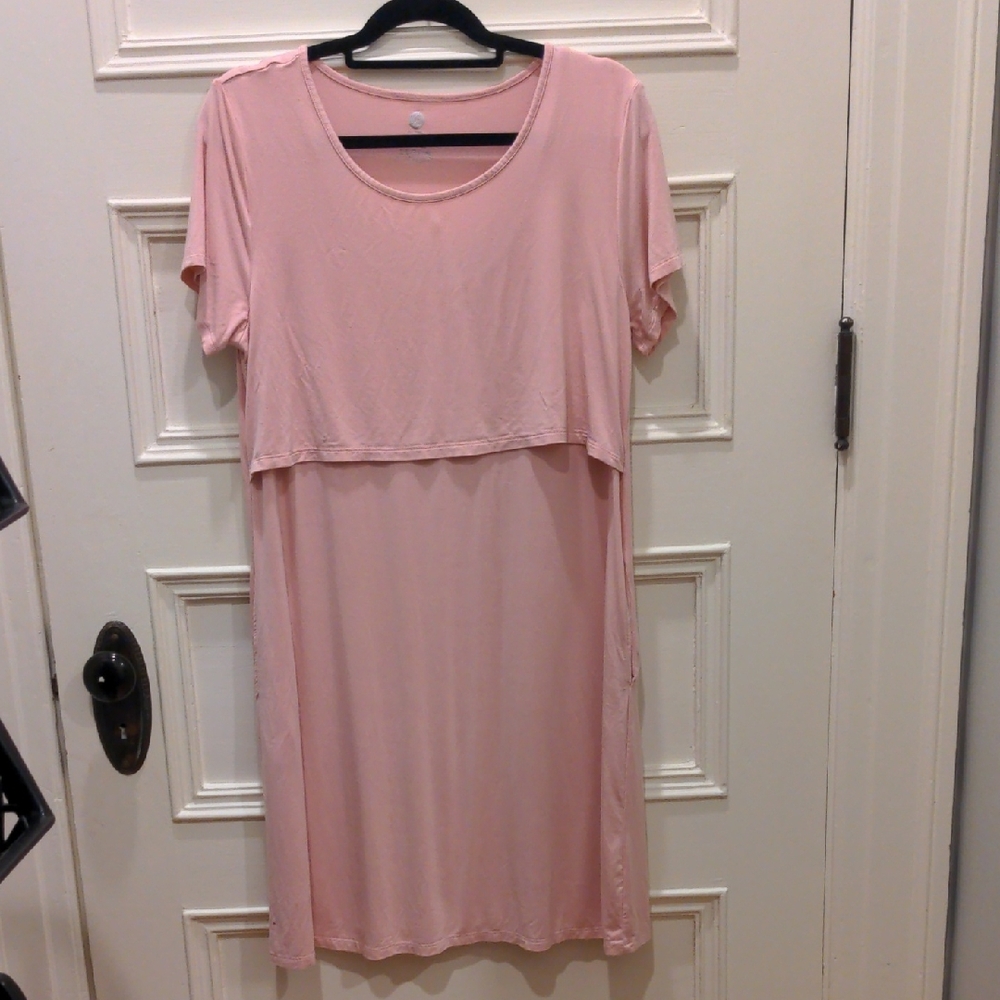 Kindred Bravely Pink Nursing Nightgown